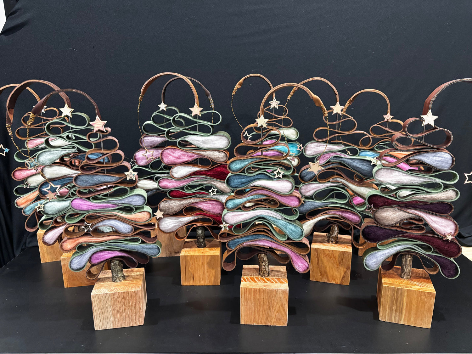 Leather/Faux Leather and Wool Trees