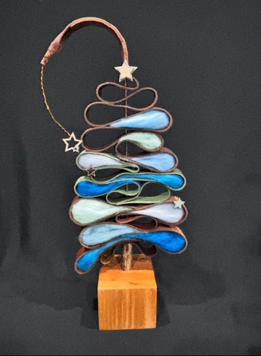 Leather and Wool Whimsical Tree